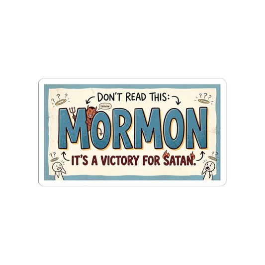 Devil's Dictionary: Mormon Edition | Kiss-Cut Sticker — AttitudeShirts