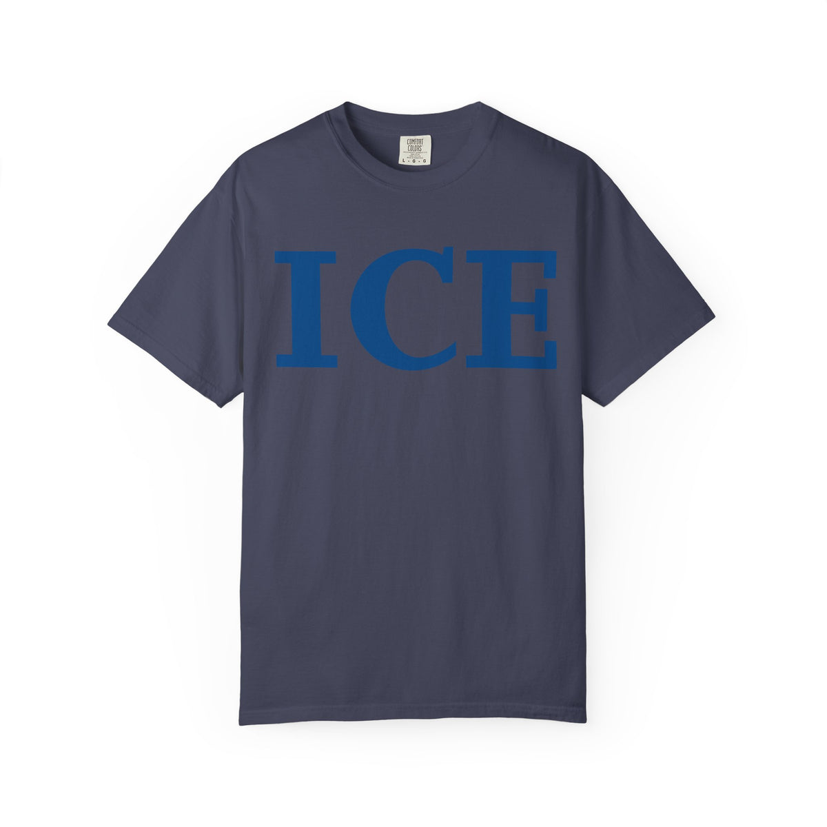 Color: Denim | ICE LOGO Unisex Garment-Dyed T-shirt