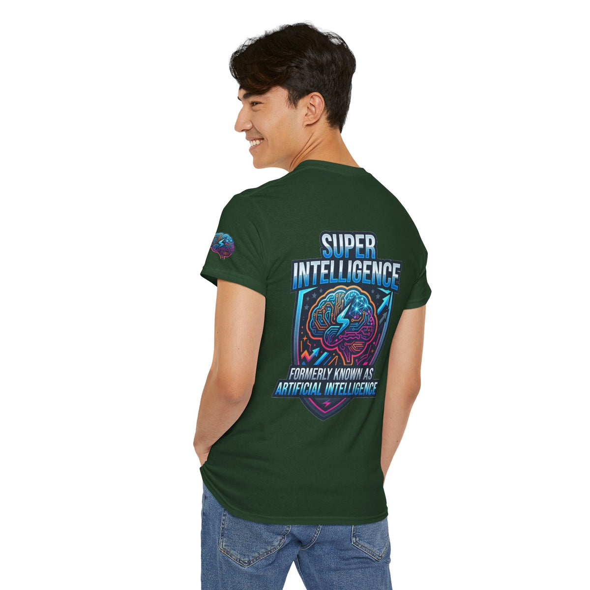 Color: Forest Green | Super Intelligence Premium Graphic Tee