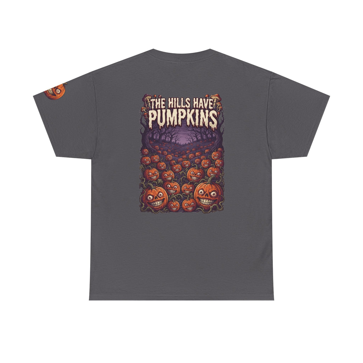 Color: Charcoal | The Hills Have Pumpkins Premium Graphic Tee