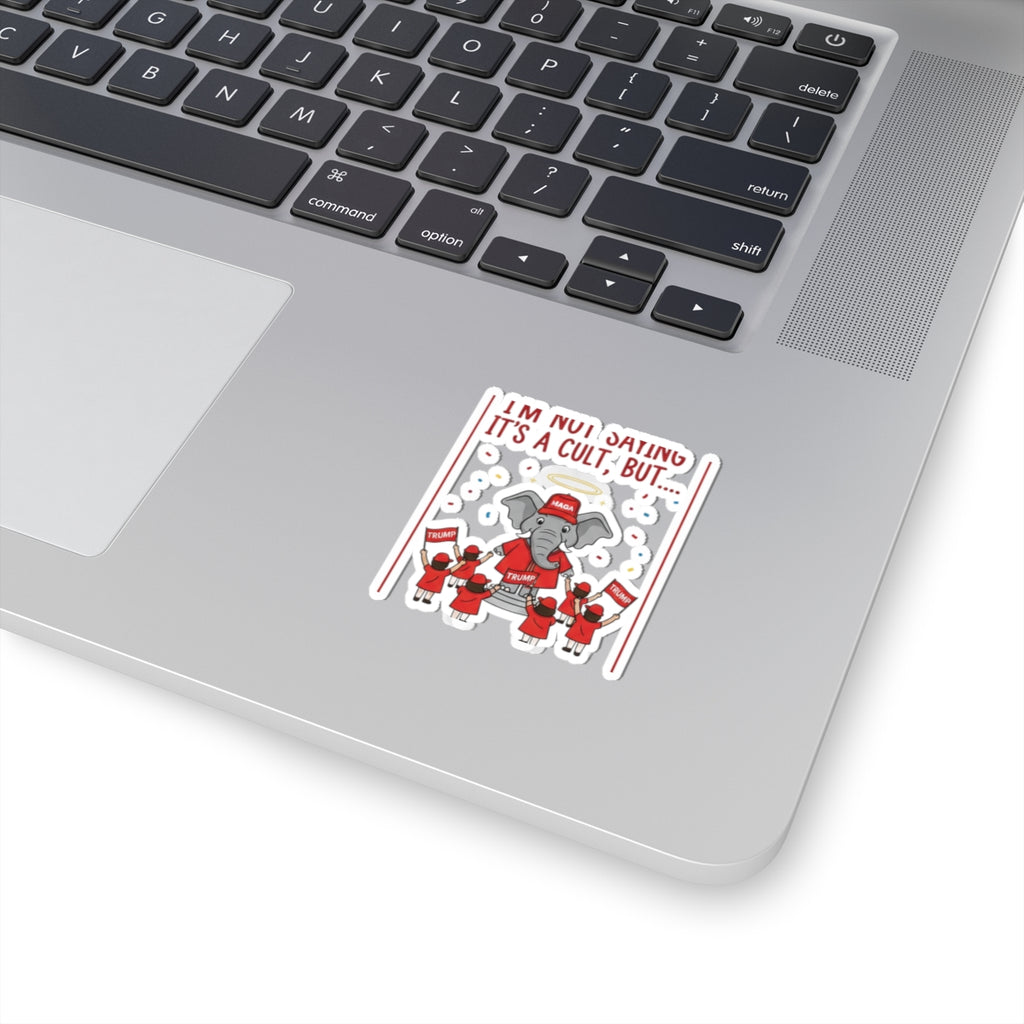 Red Hat Intervention Shirt | Kiss-Cut Sticker — AttitudeShirts