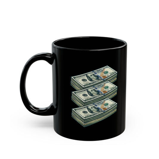 "100 Bucks" Black Ceramic Mug