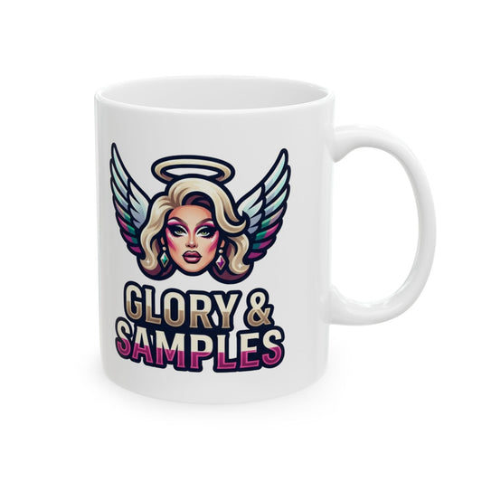 "Glory to God Samples In The Stable" White Ceramic Mug — Graphic
