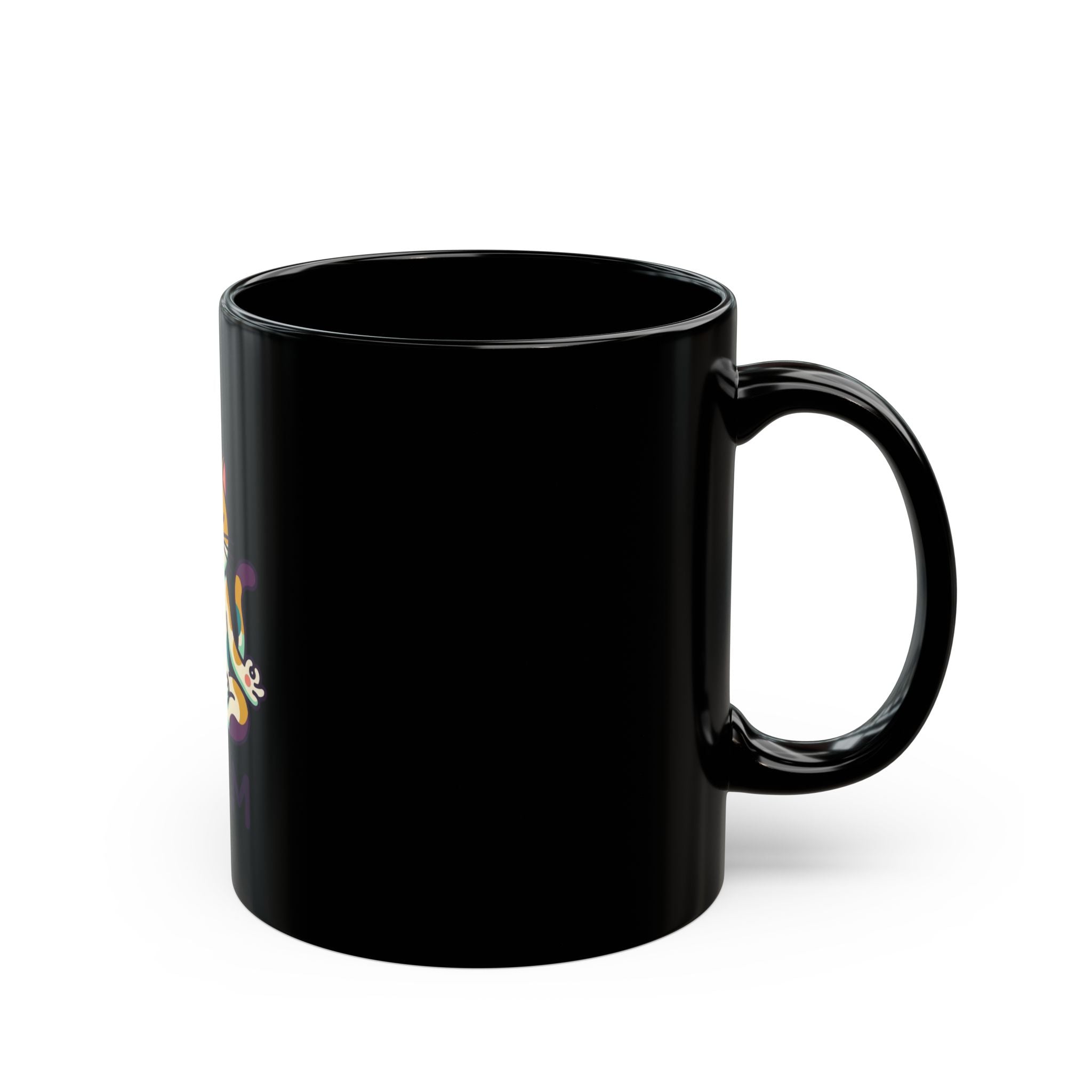 "Cat CALM" Black Ceramic Mug