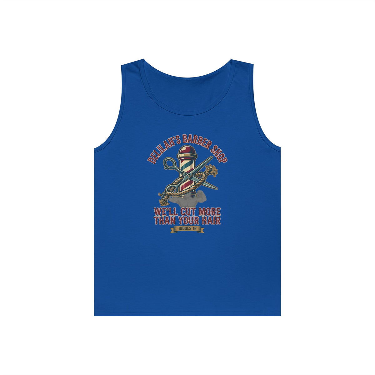 "Good Book Series Delilah's Barber Shop" Tank Top