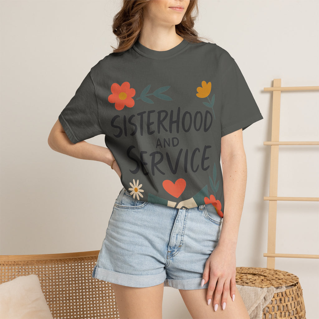 "Sisterhood and Service" Unisex Garment-Dyed T-shirt