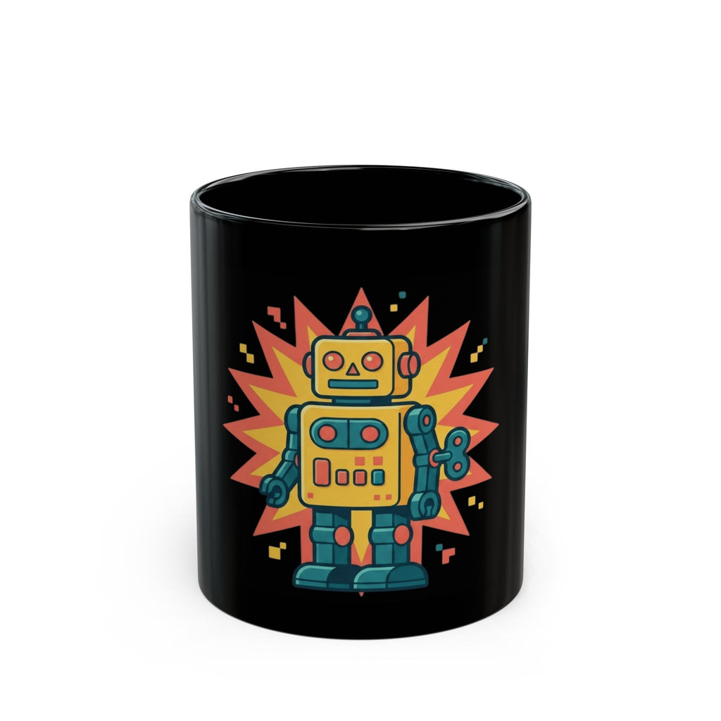 "Toy Robot" Black Ceramic Mug