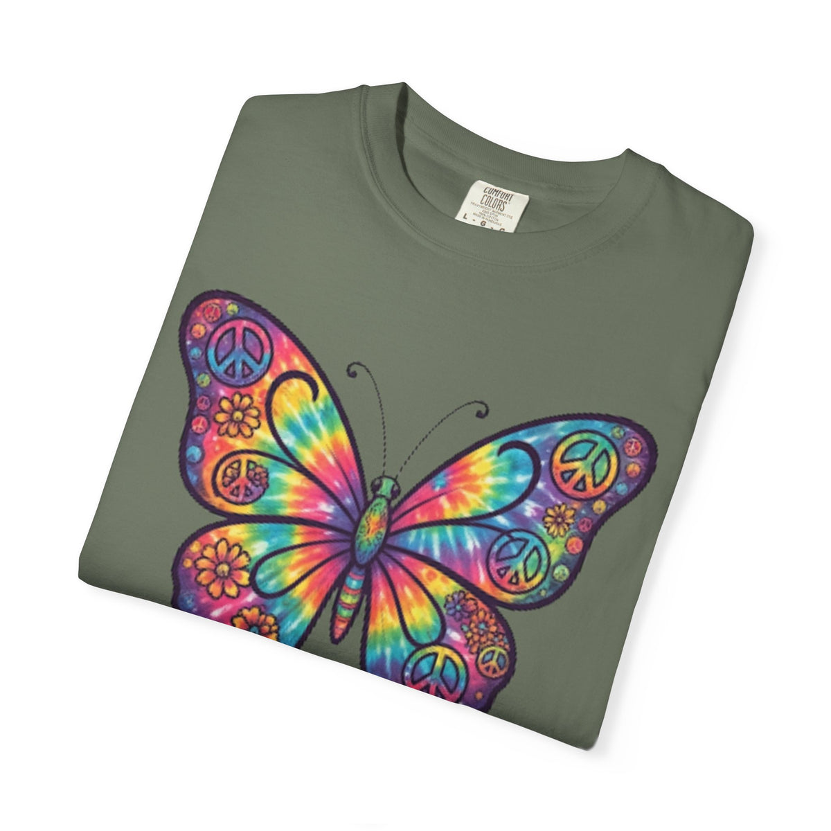 "Hippy Butterfly" Unisex Garment-Dyed Tee