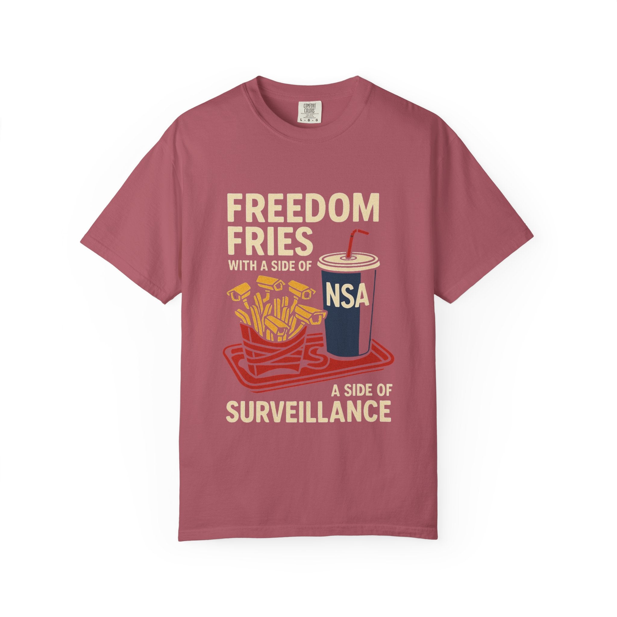 "Freedom Fries (With Extra Eyes)" Unisex Garment-Dyed T-shirt