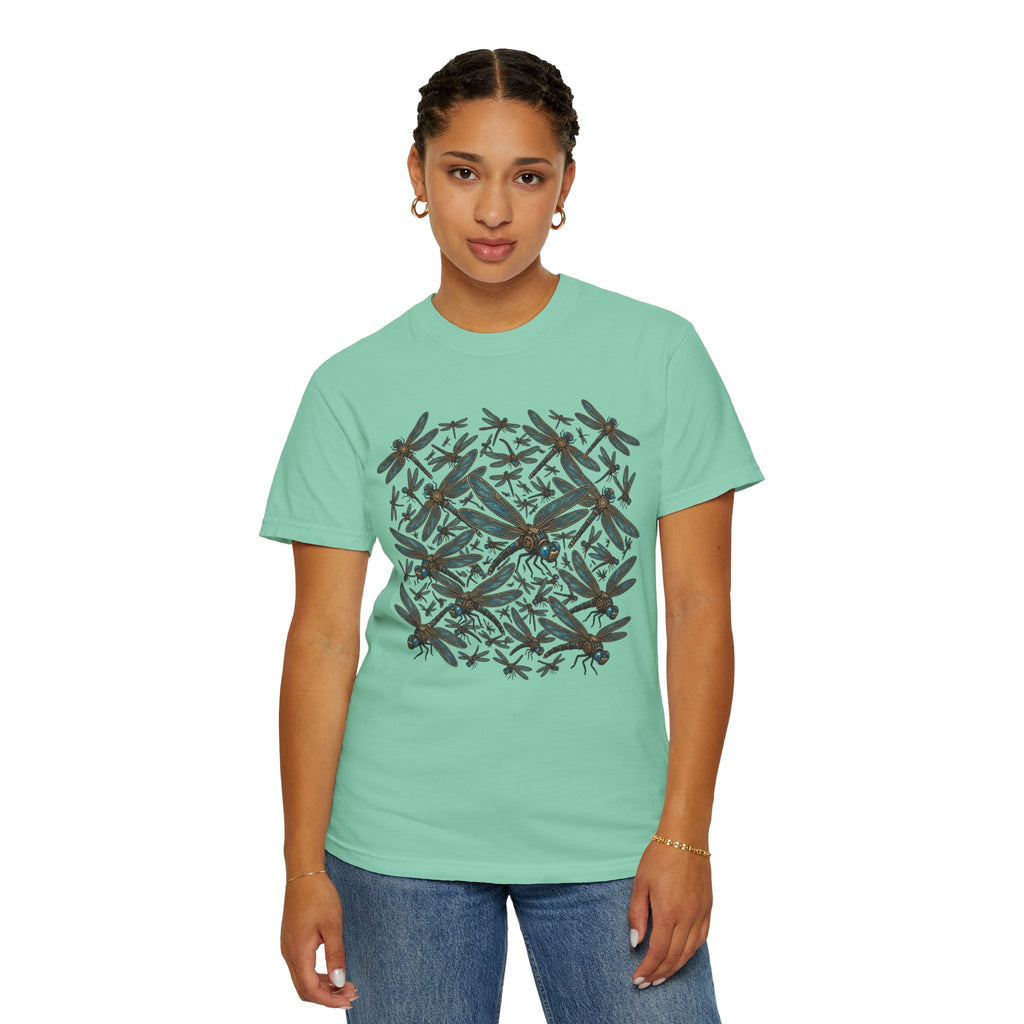 "Dragonfly Swarm" Unisex Garment-Dyed Tee
