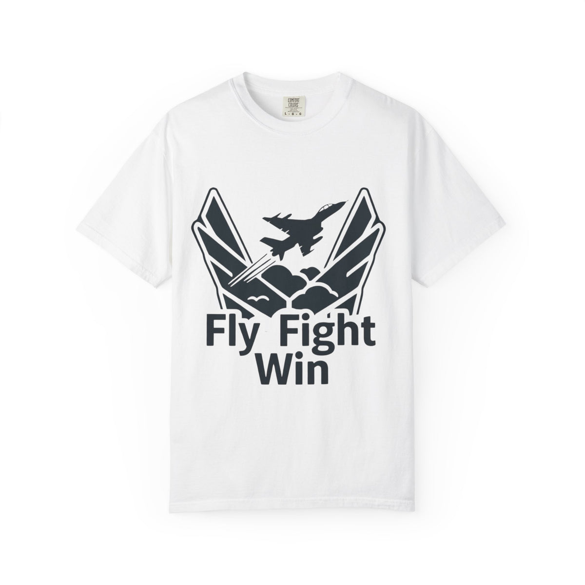 Color: White | Fly Fight Win-2 Unisex Garment-Dyed T-shirt