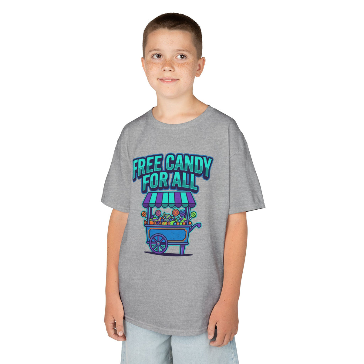 Color: Sport Grey | Free Candy For All Kids Tee