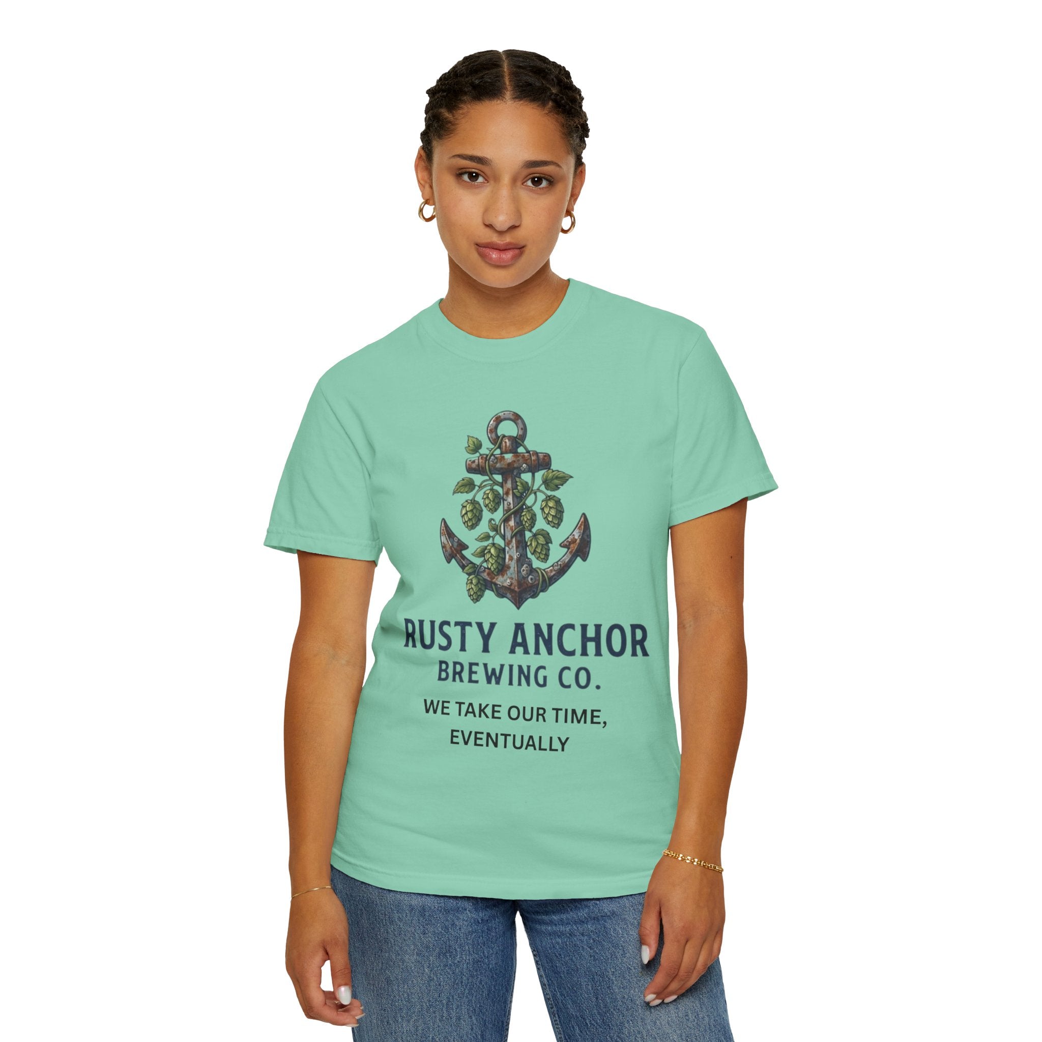 "Rusty Anchor Brewing" Unisex Garment-Dyed Tee