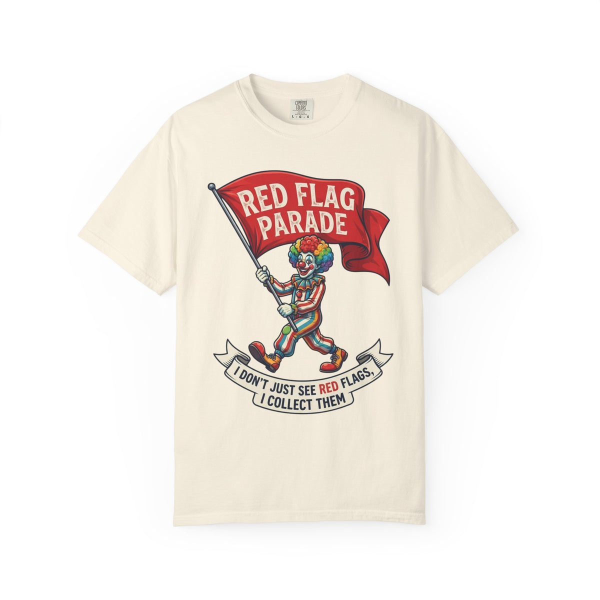 "Red Flag Parade" Unisex Garment-Dyed Tee
