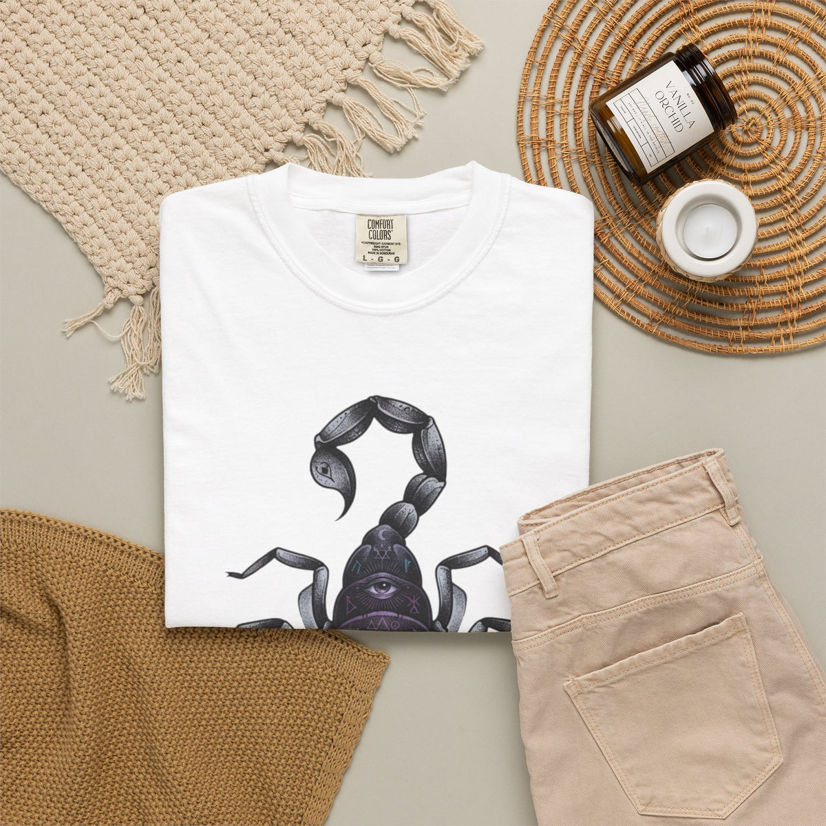 "Scorpio The Mystical Scorpion" Unisex Garment-Dyed Tee