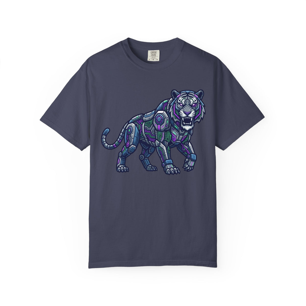 Color: Denim | Cyber Tiger Unisex Garment-Dyed Tee