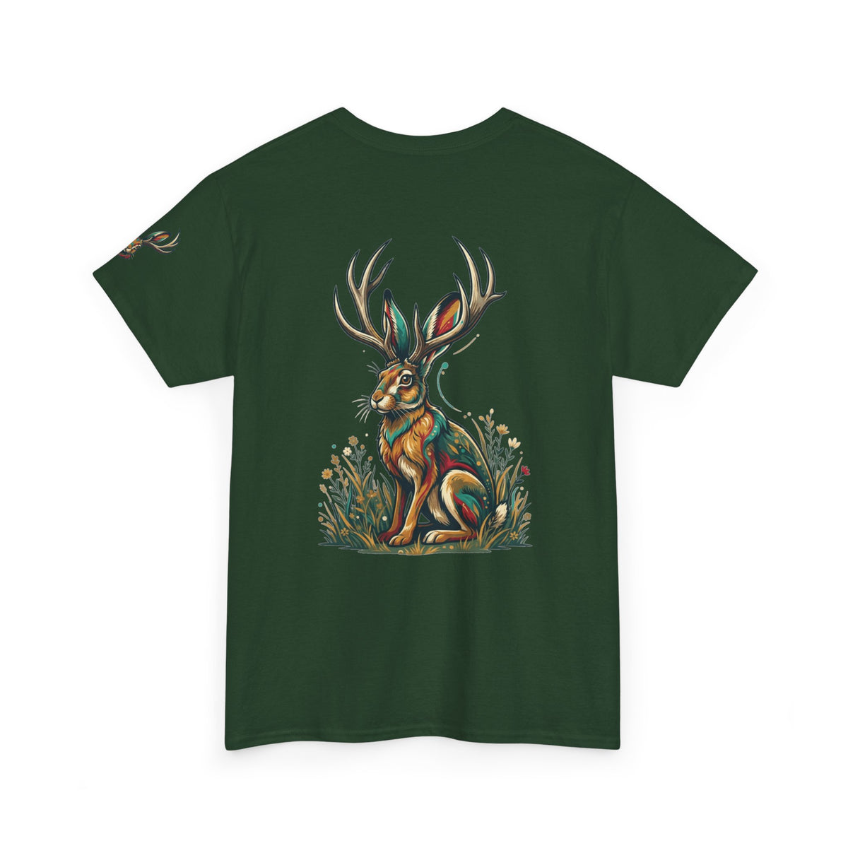 Color: Forest Green | Jackalope (American Folklore) Premium Graphic Tee
