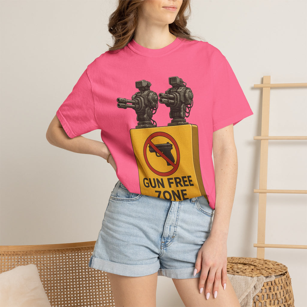 "Gun Free Zone: Unisex Garment-Dyed T-shirt