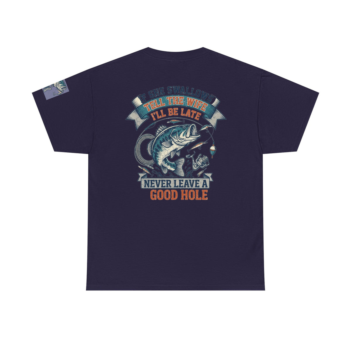Color: Blackberry | Never Leave A Good Hole Premium Graphic Tee