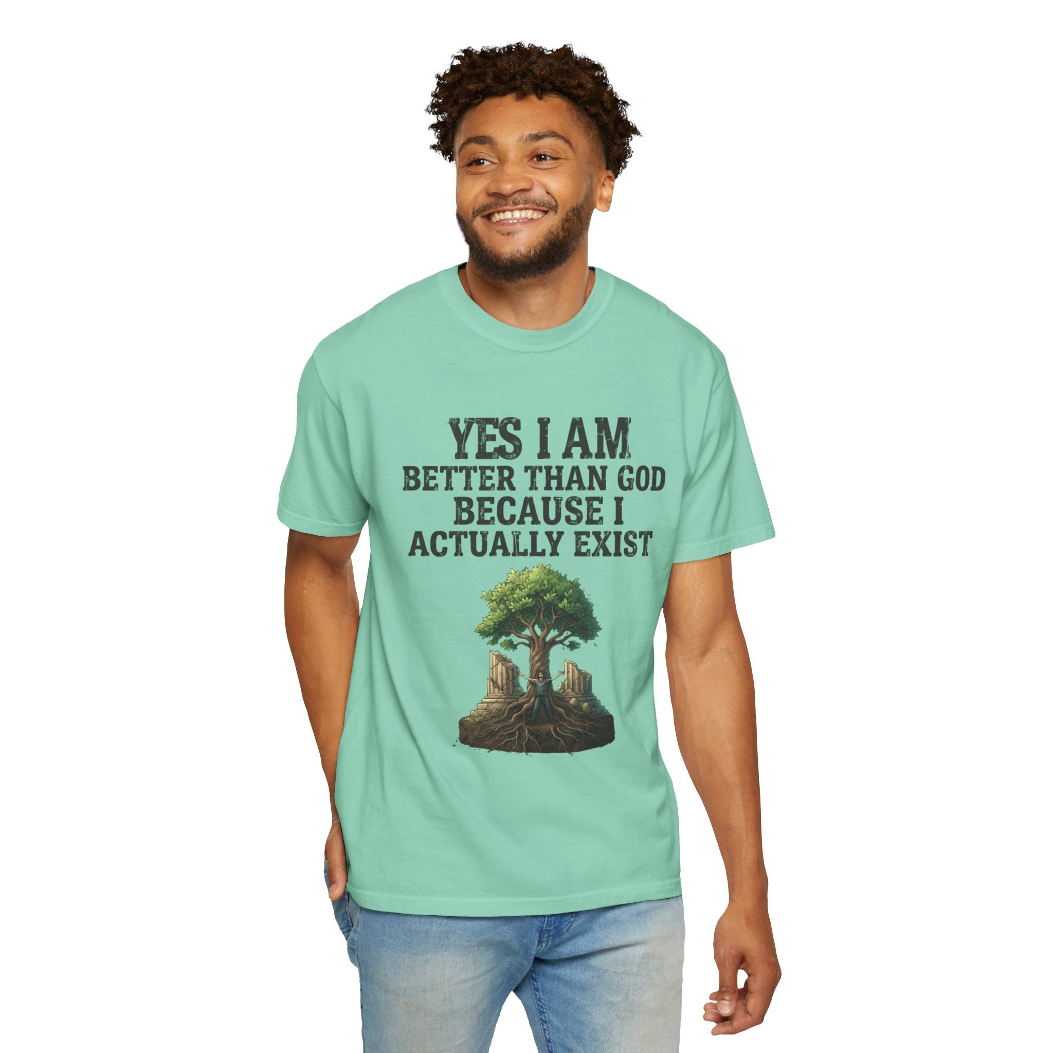 "I Exist" Unisex Garment-Dyed Tee