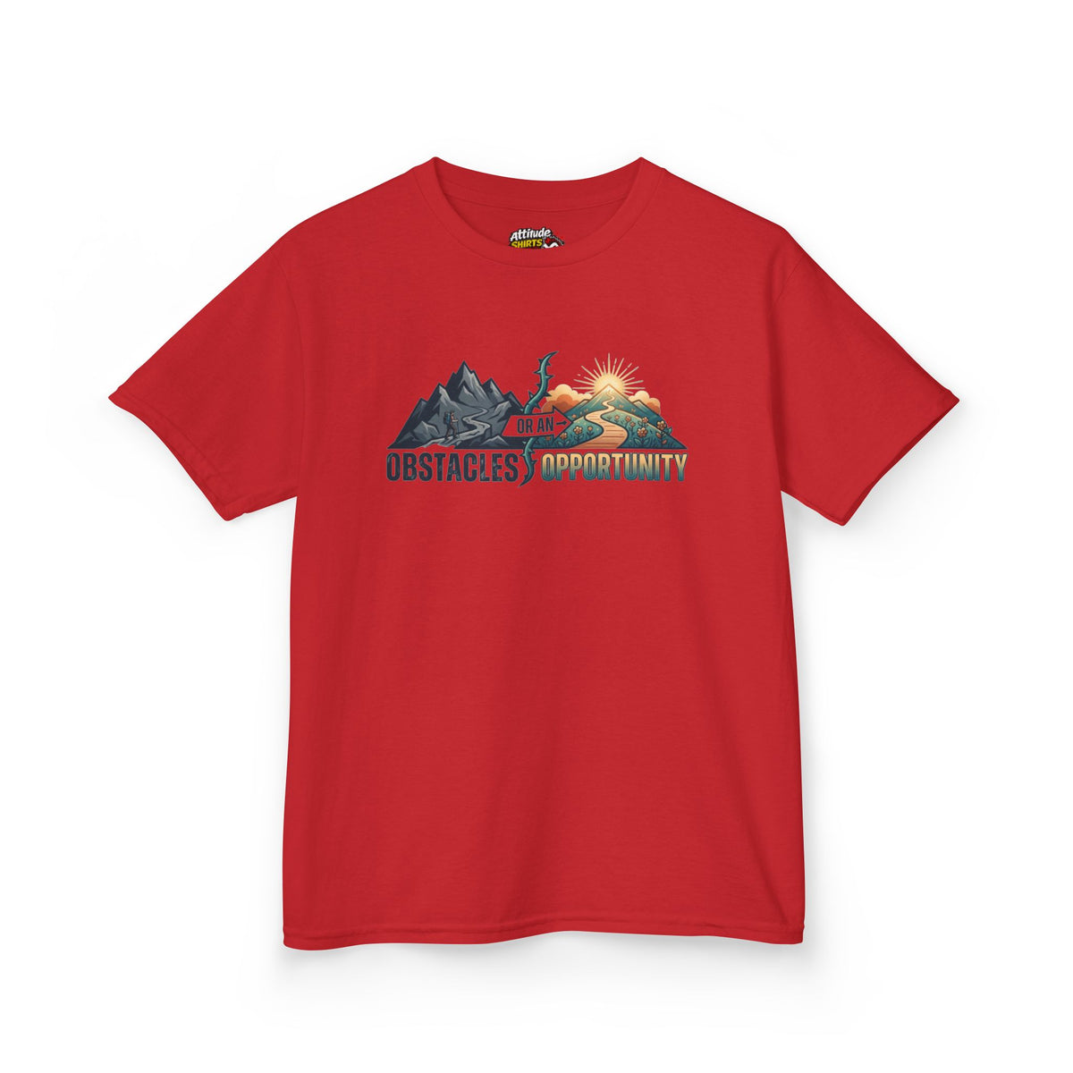 Color: Red | Obstacle Or An Opportunity Kids Tee