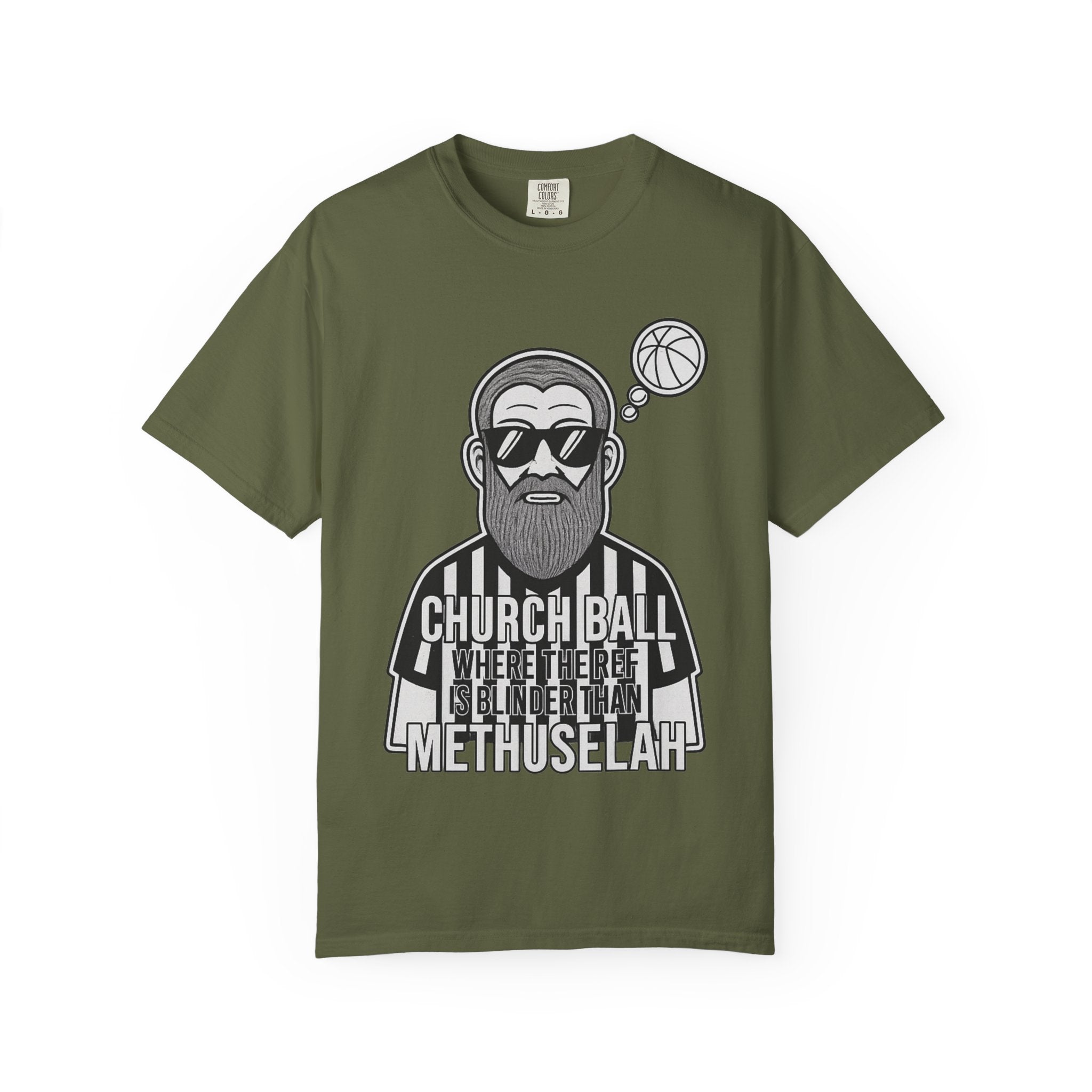 "Church Ball: Blinder Than Methuselah" Unisex Garment-Dyed T-shirt