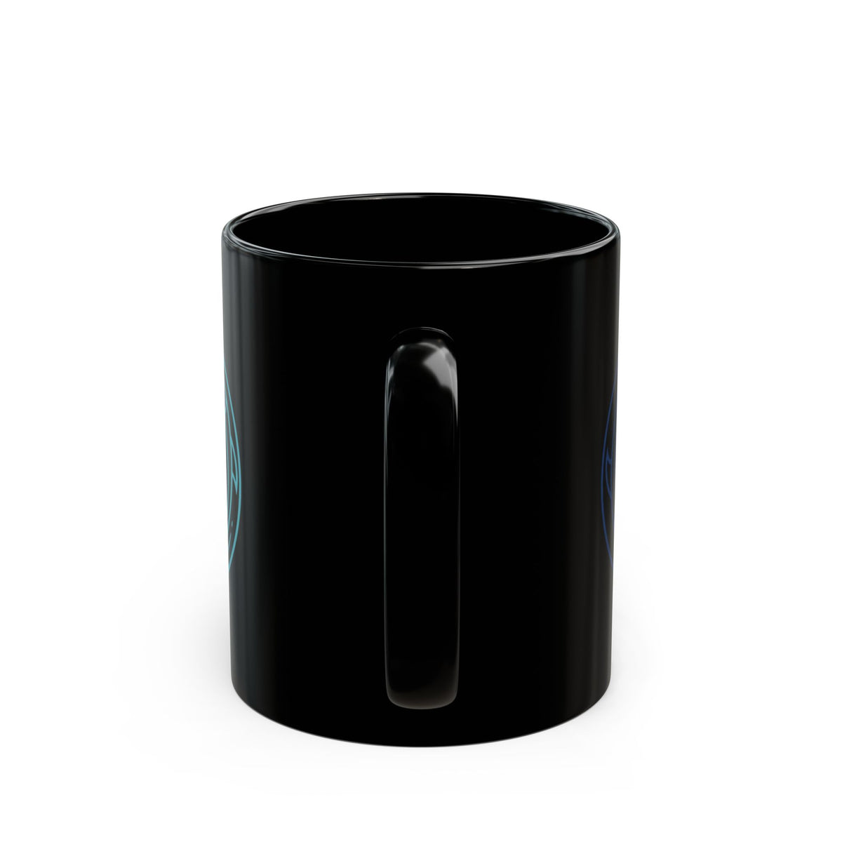 "Yin Yang Pisces" Black Ceramic Mug — Graphic