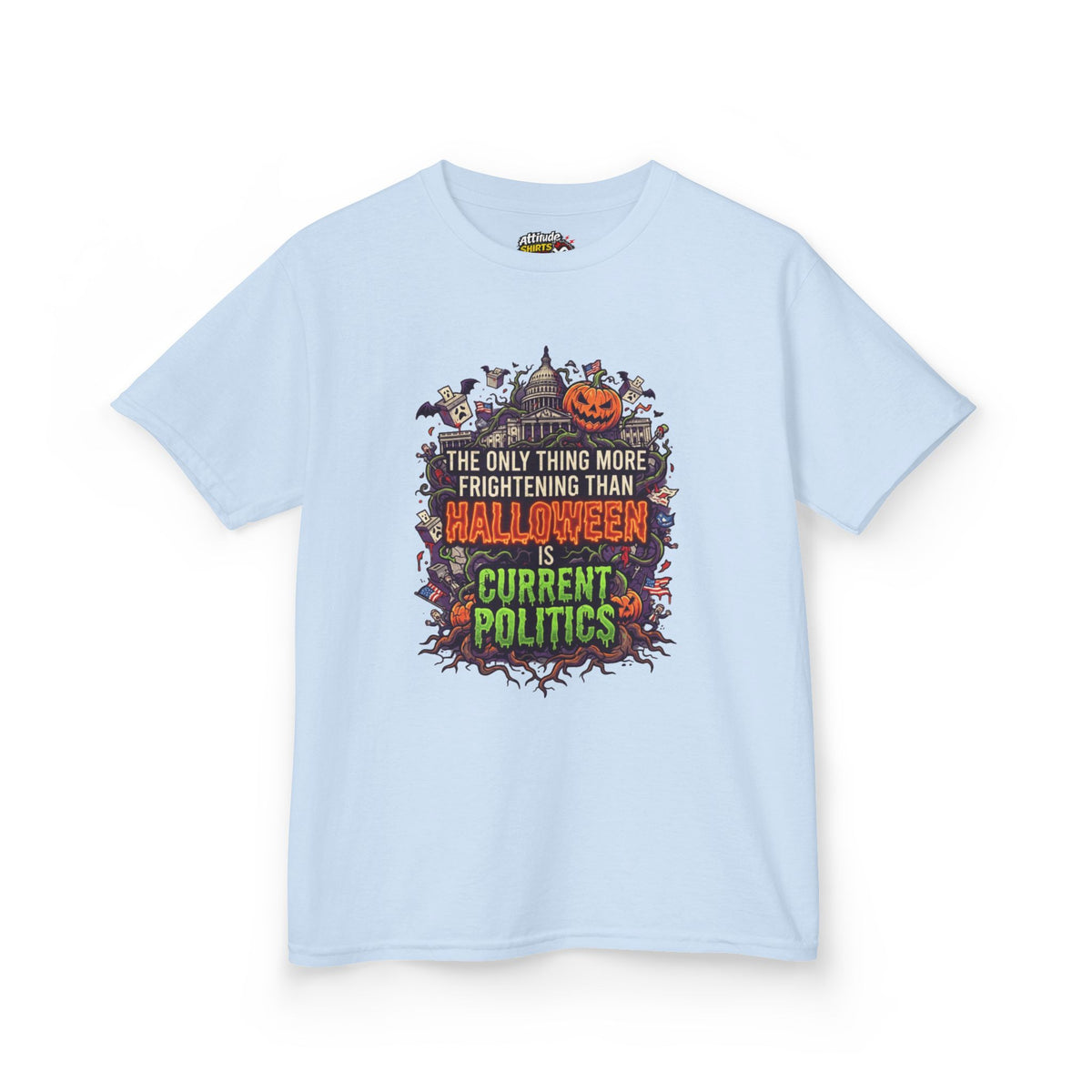 Color: Light Blue | Current Politics Kids Tee