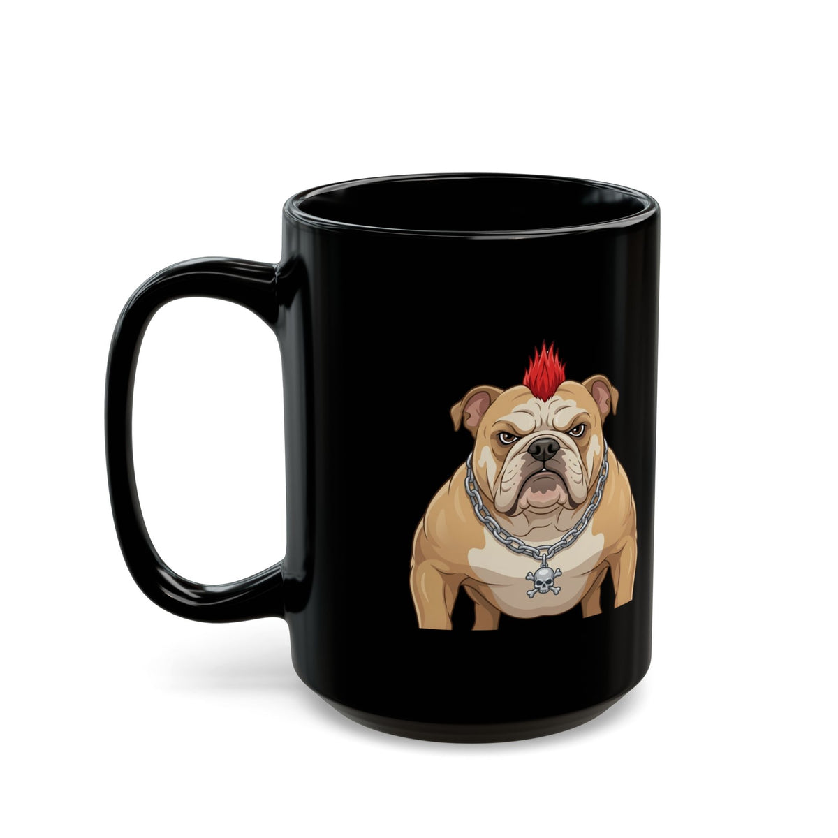 "Bones" Black Ceramic Mug
