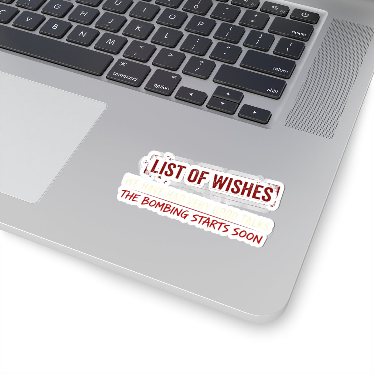 "The Bombing Starts" Sticker — Main