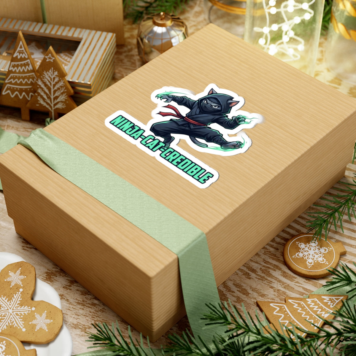 "Ninja Cat Credible" Sticker — Main