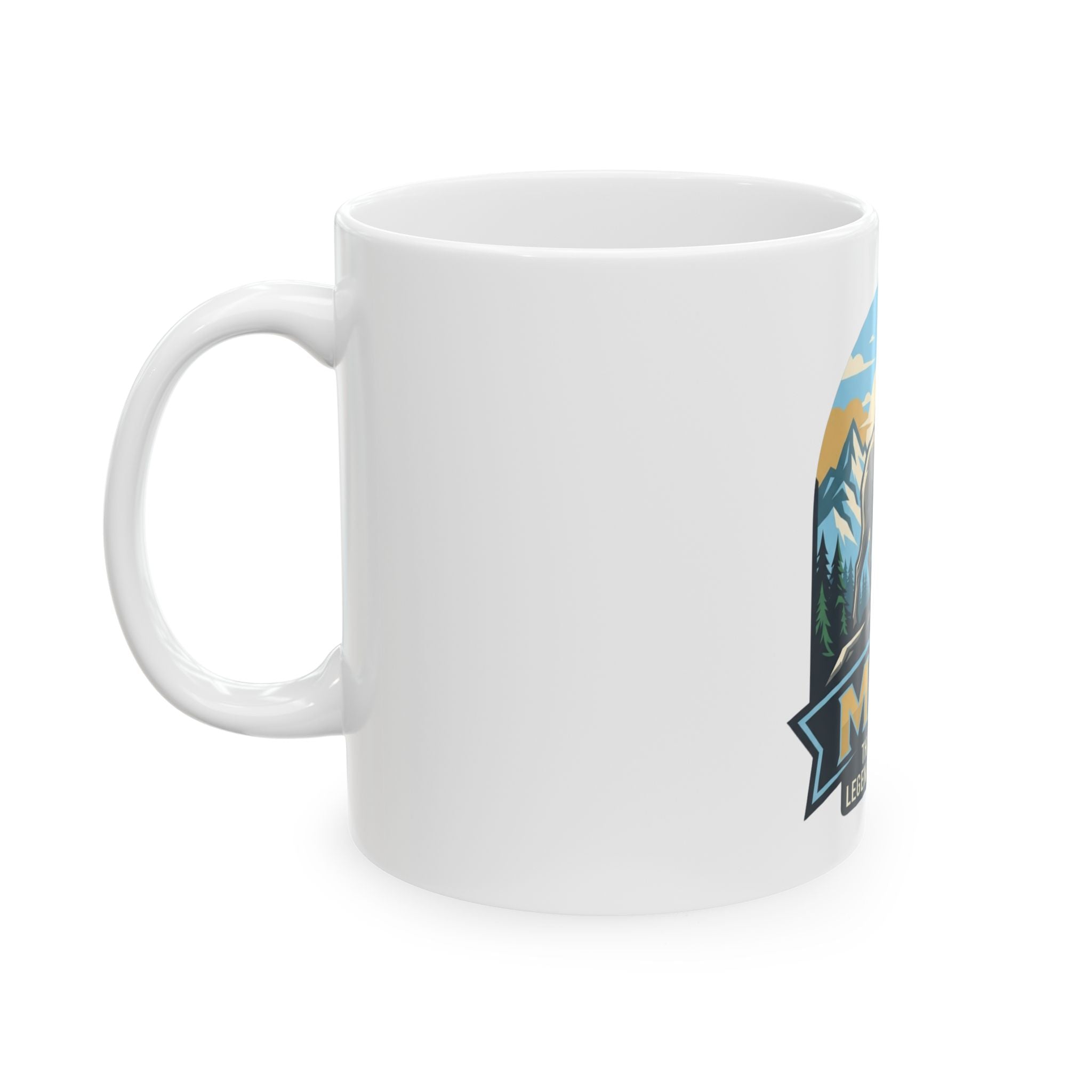 "May Legend" White Ceramic Mug