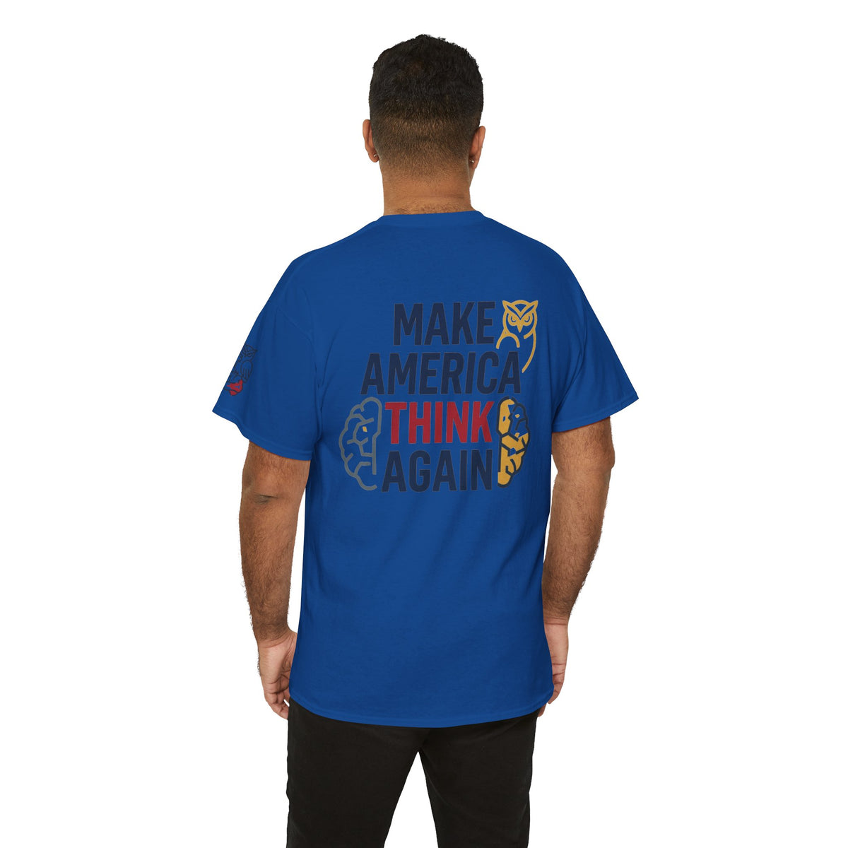 Color: Royal | Make America Think Again Premium Graphic Tee