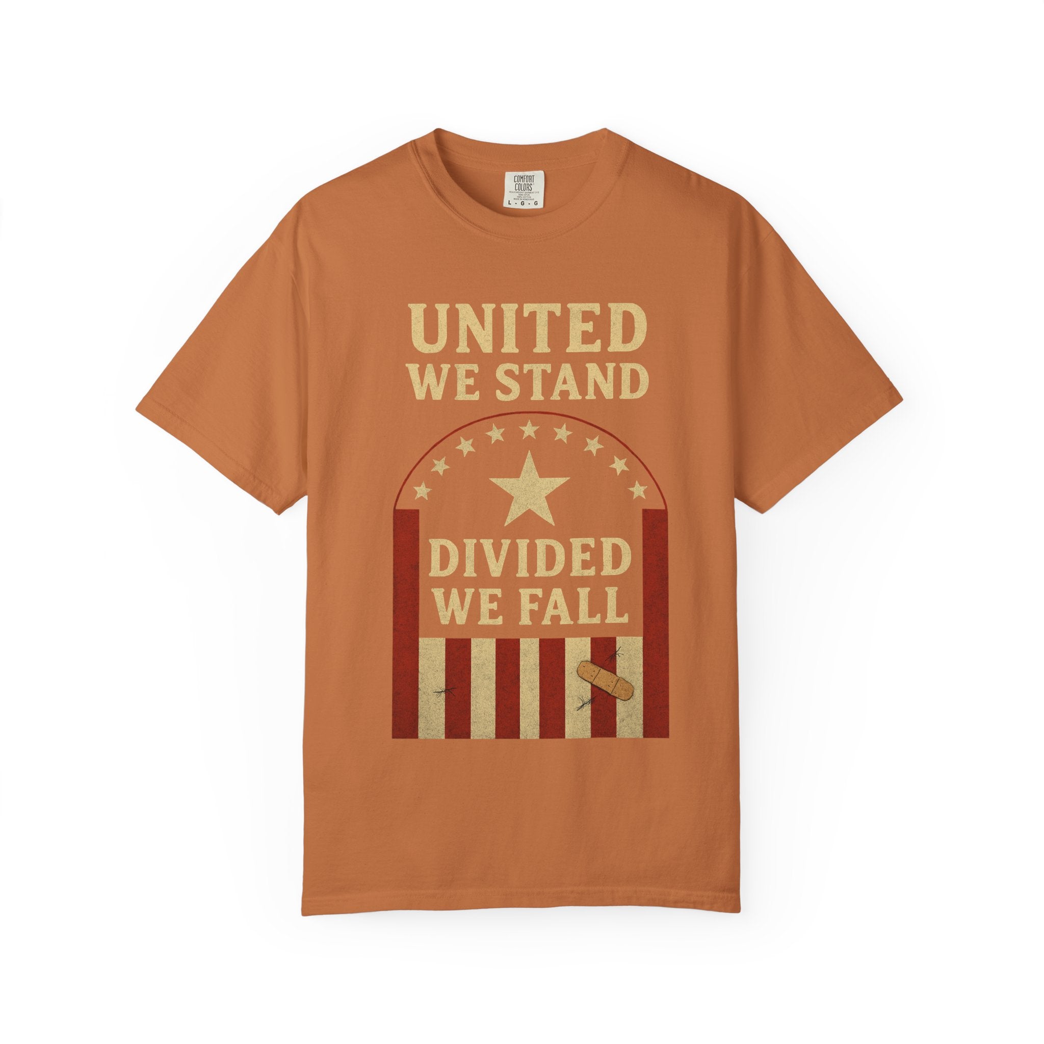"Divided We Fall" Unisex Garment-Dyed T-shirt