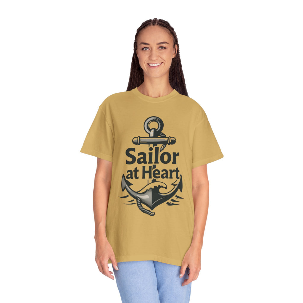 "Sailor at Heart-2" Unisex Garment-Dyed T-shirt