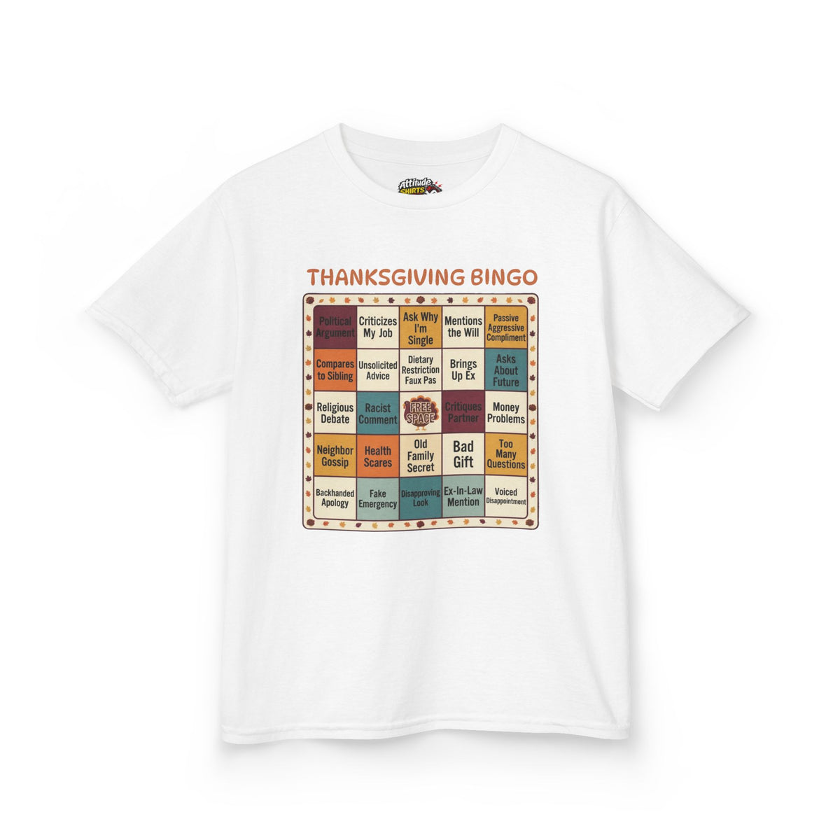Color: White | Thankgiving Bingo Kids Tee