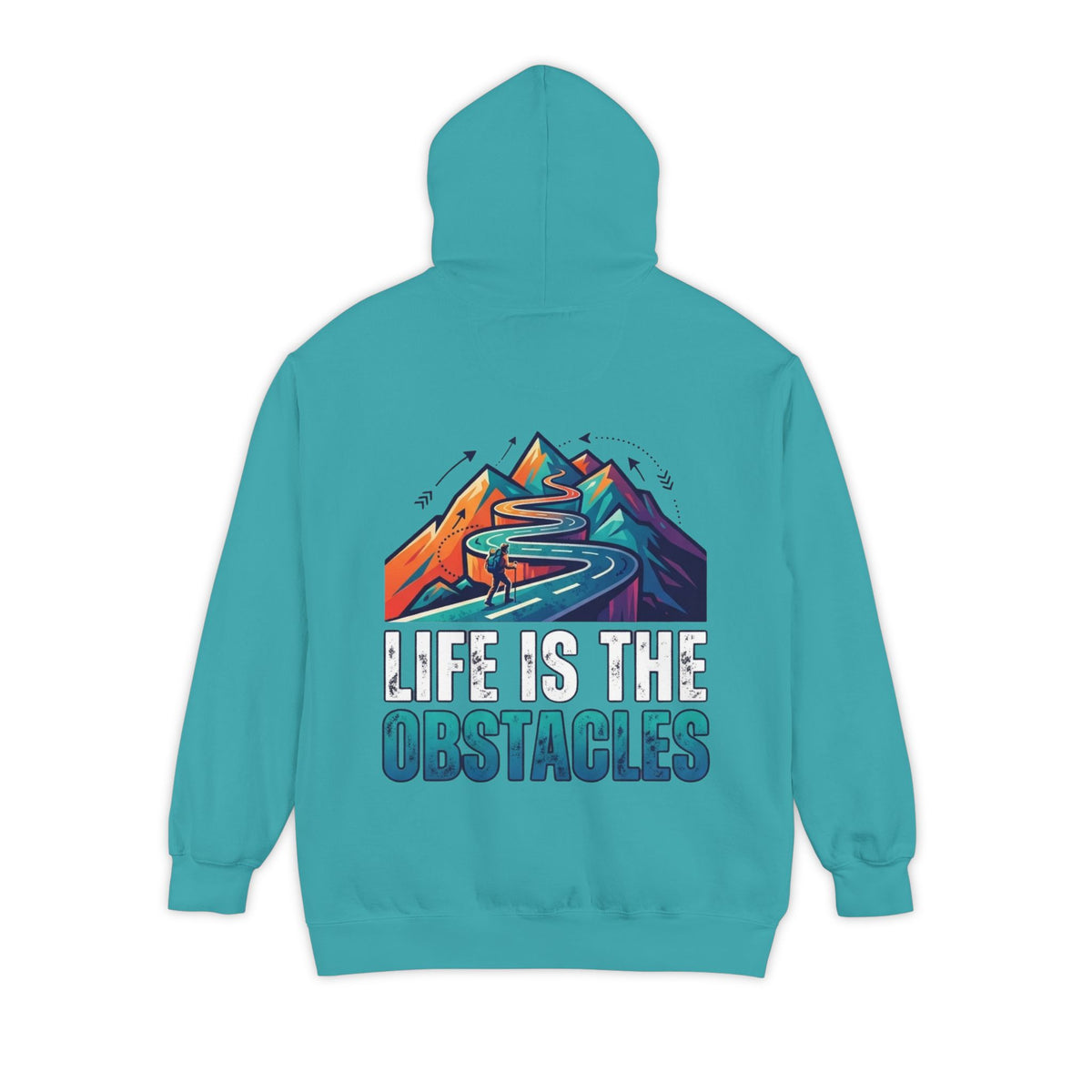 Color: Seafoam | Life Is The Obstacles Garment-Dyed Hoodie