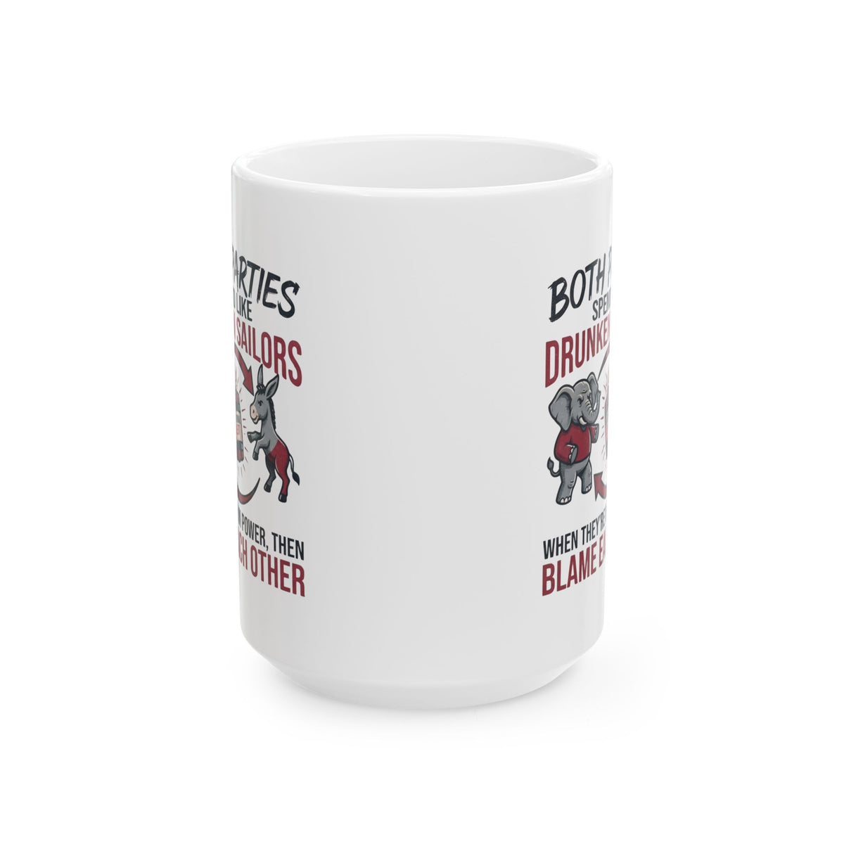 "Protest Series - Audit The Spending" White Ceramic Mug