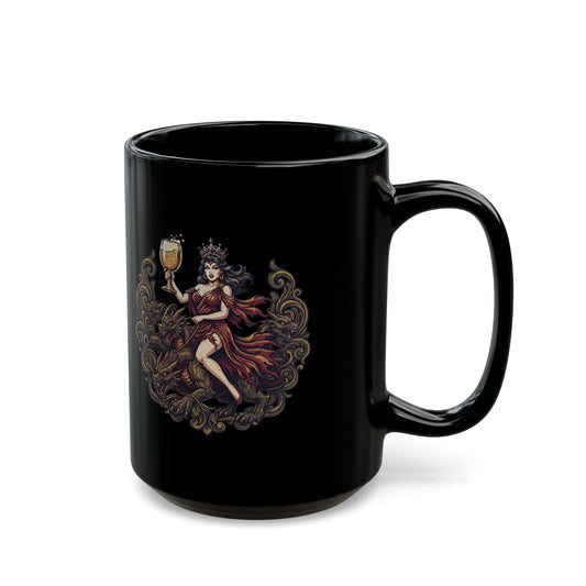 "Good Book Series Whore of Babylon" Black Ceramic Mug — Graphic