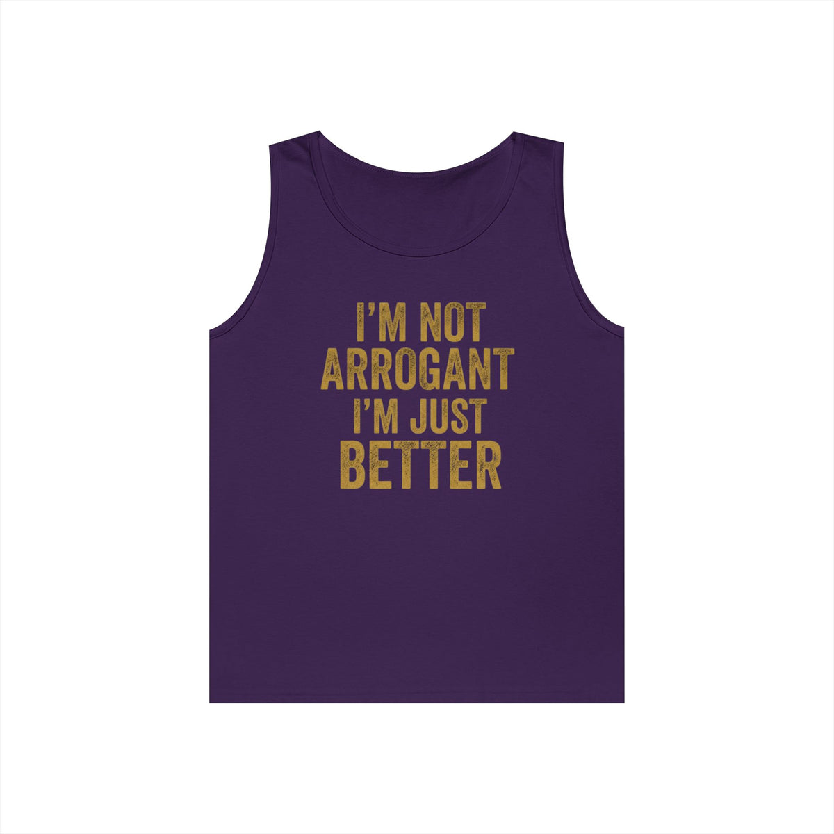 Color: Purple | I'm Not Arrogant Tank Top