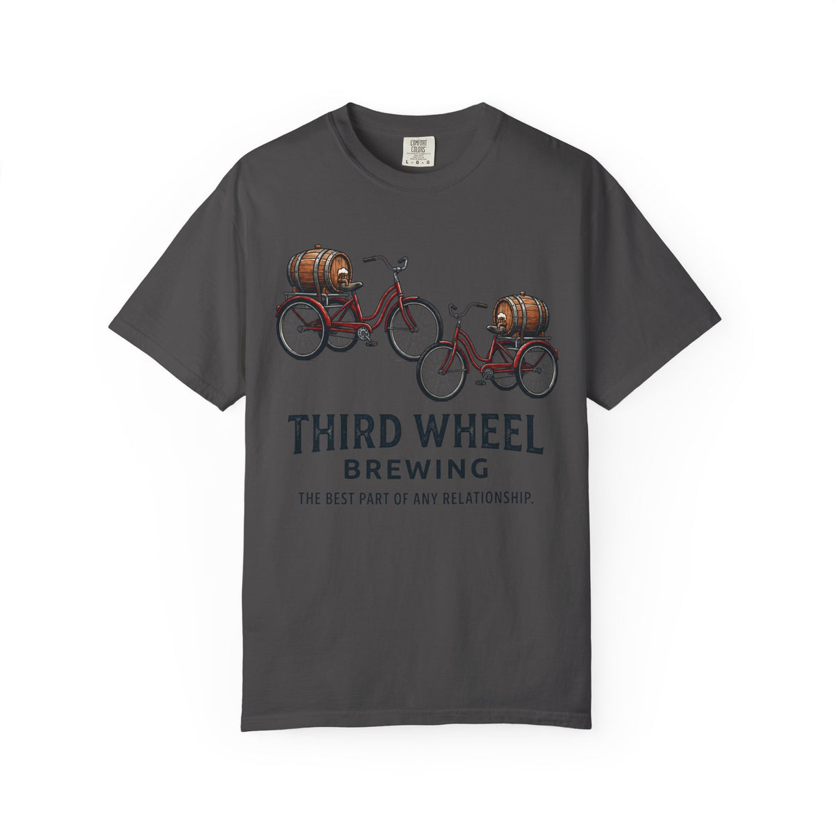 Color: Graphite | Third Wheel Brewing Unisex Garment-Dyed Tee