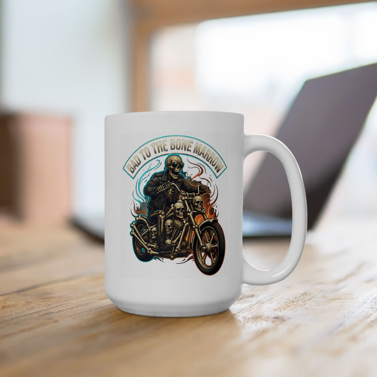 "Bad to the Bone Marrow" White Ceramic Mug