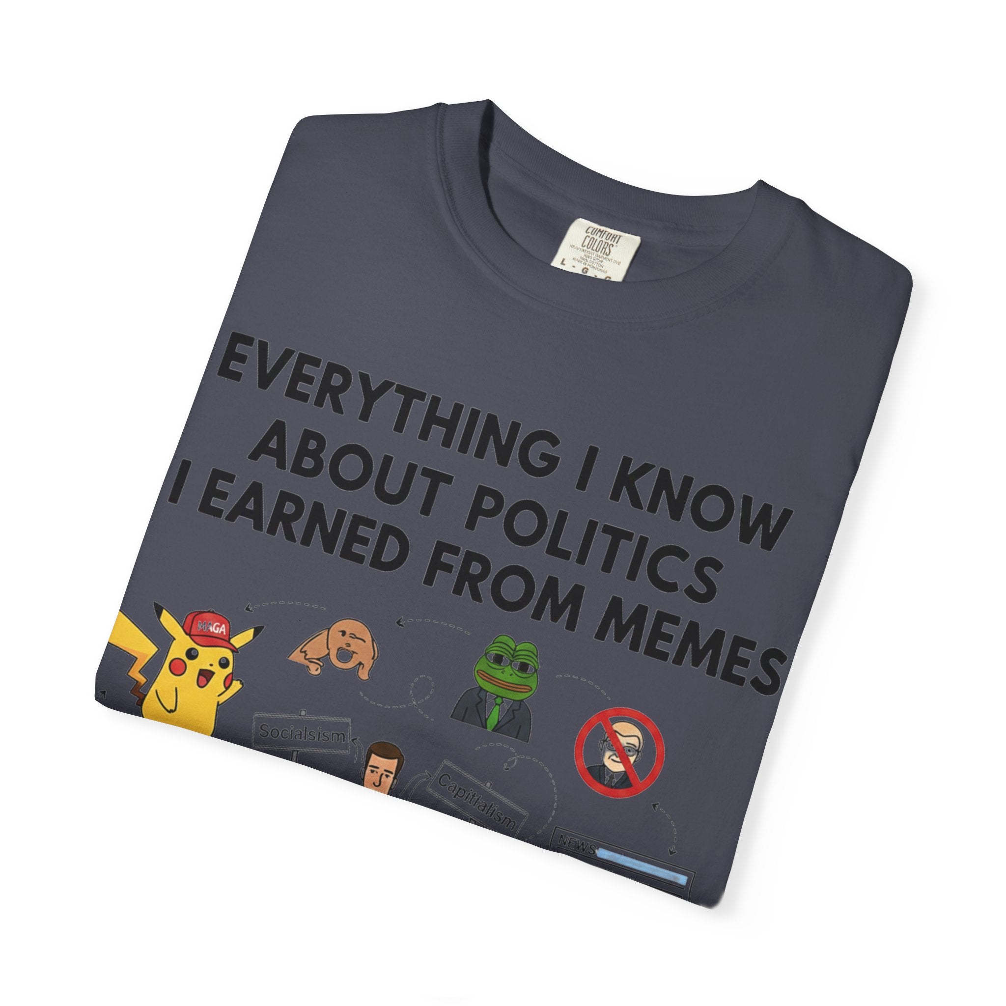 "Advanced Degrees in Memes" Unisex Garment-Dyed T-shirt