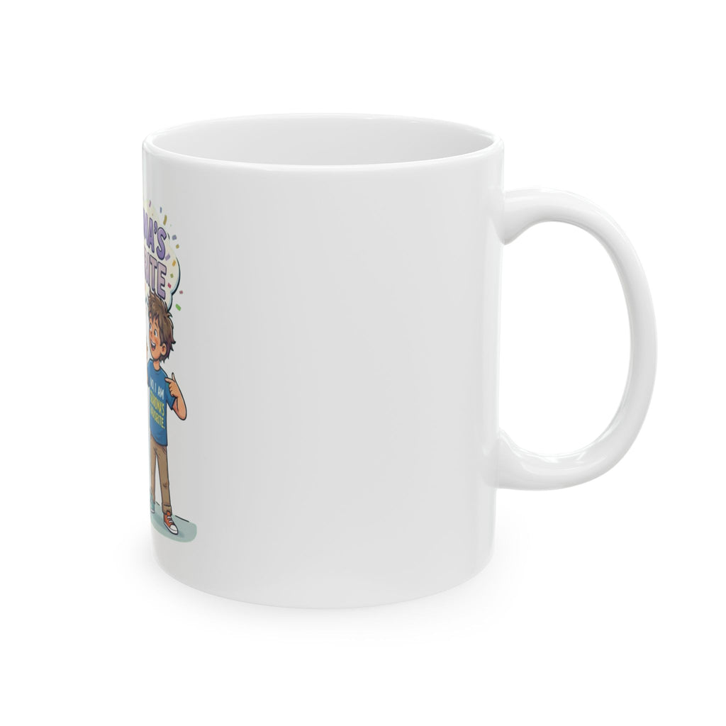 "Grandma's Favorite" White Ceramic Mug