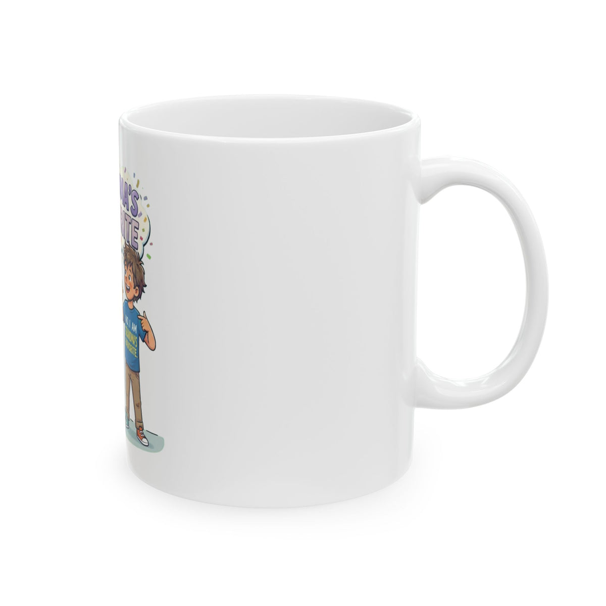 "Grandma's Favorite" White Ceramic Mug
