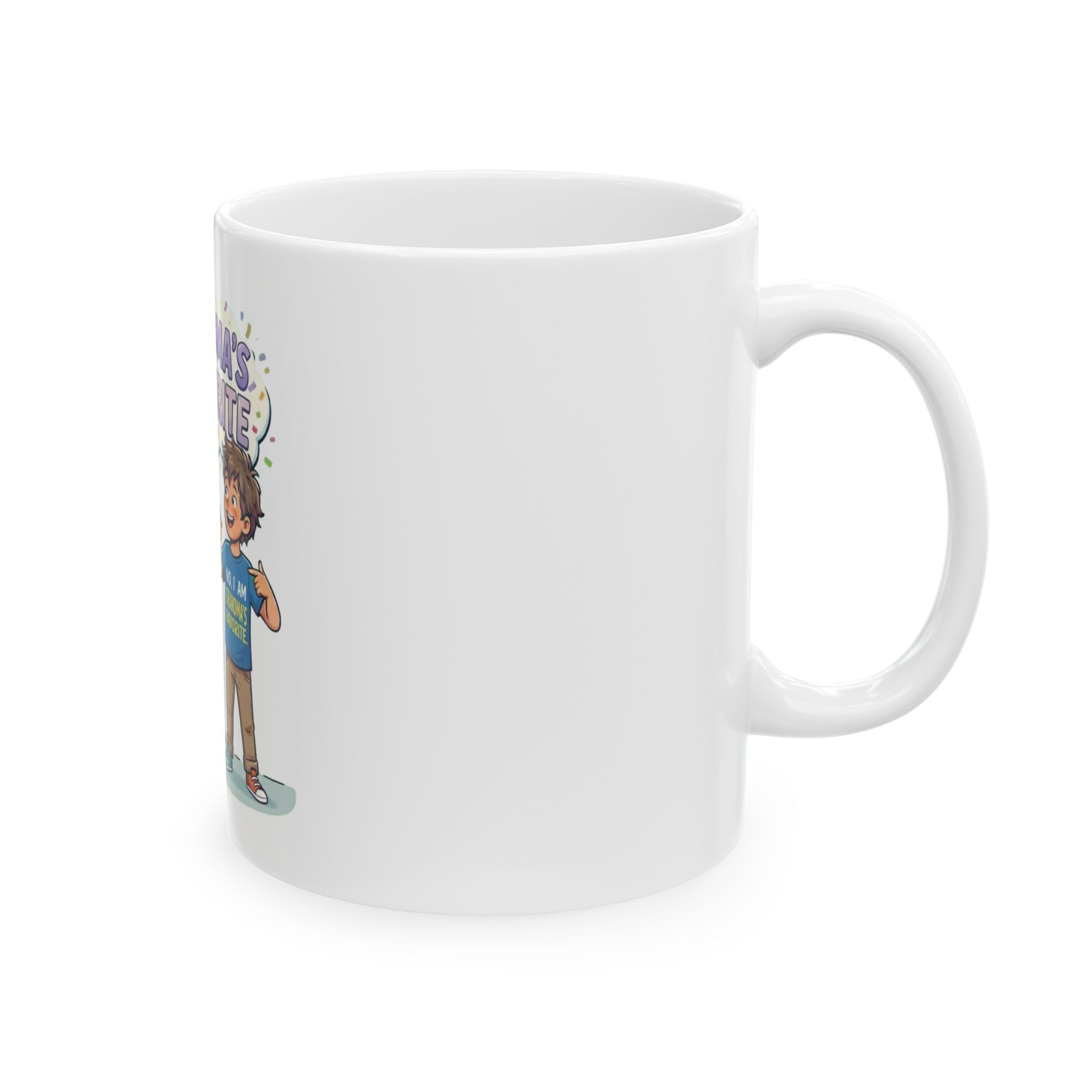 "Grandma's Favorite" White Ceramic Mug