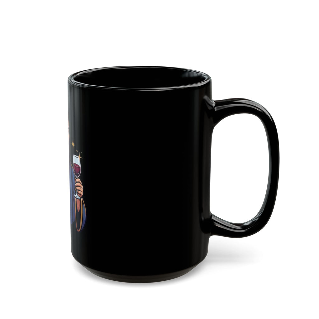 "Wine Expert" Black Ceramic Mug