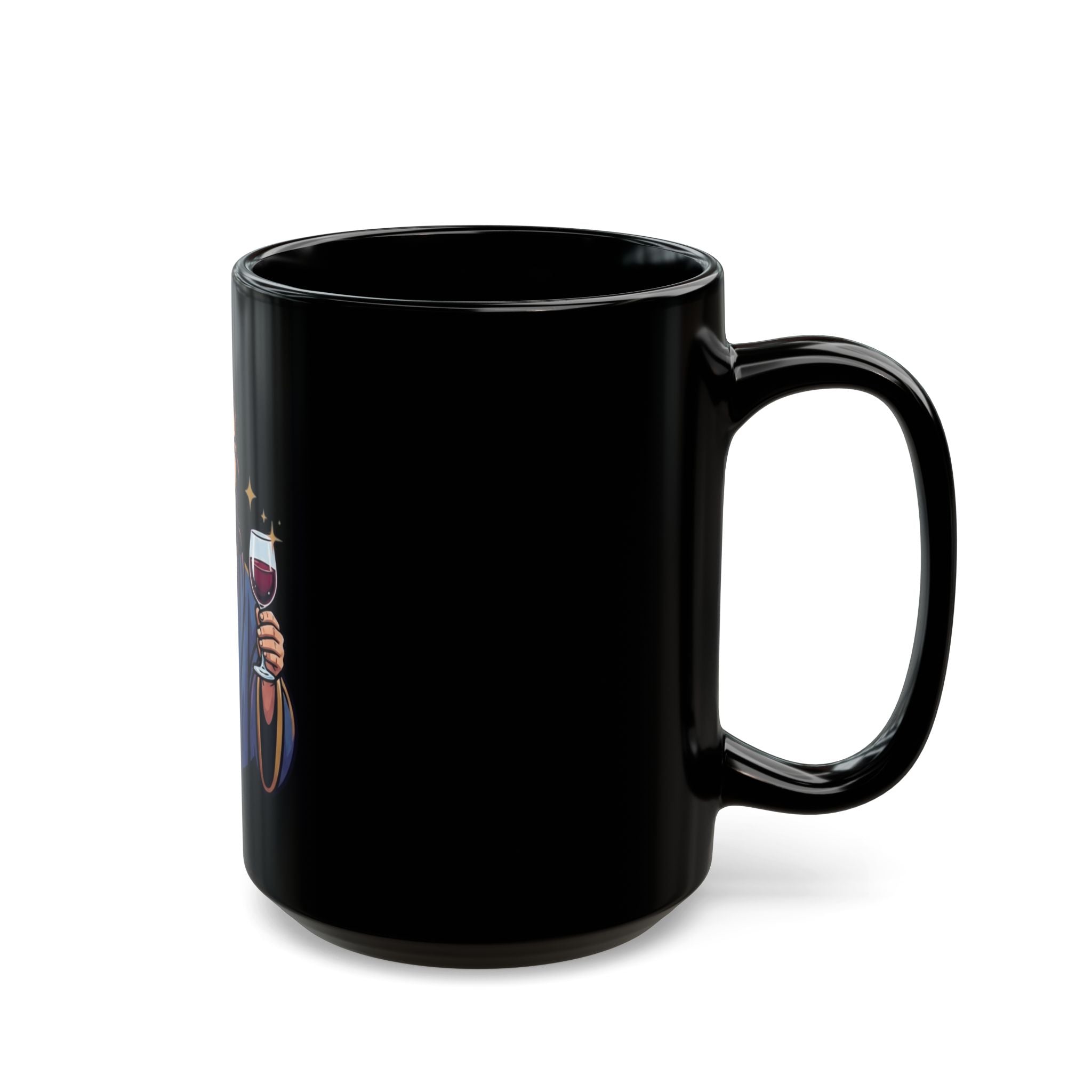 "Wine Expert" Black Ceramic Mug