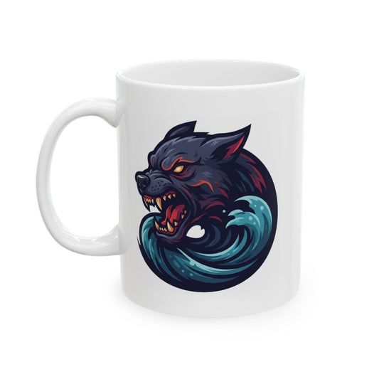 "Charybdis and Scylla (Greek Mythology)" White Ceramic Mug — Graphic
