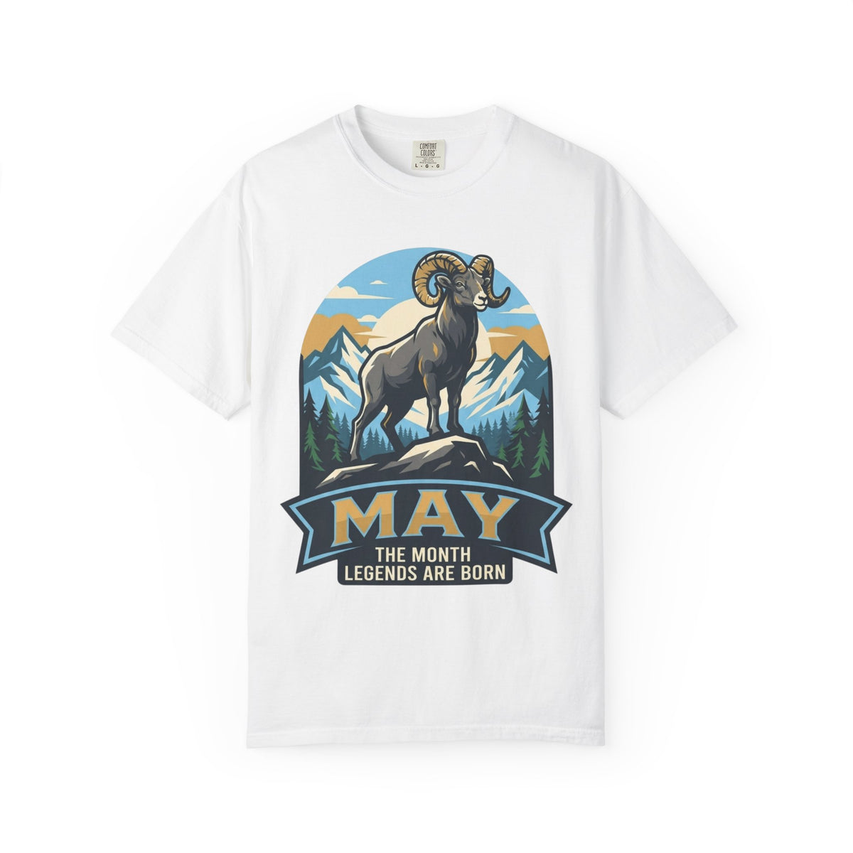 Color: White | May Legend Unisex Garment-Dyed Tee